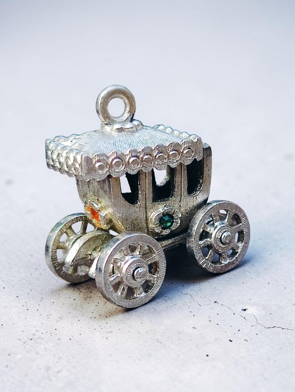 Vintage Articulated 1940s Car Pendant Or Charm